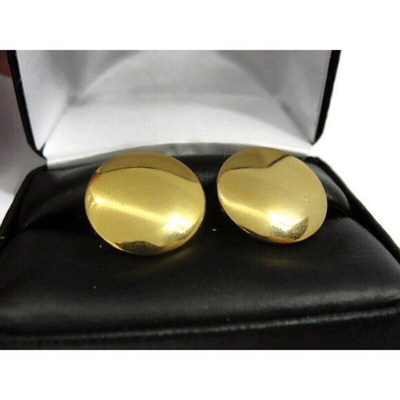 Polished Gold Tone Cufflinks Phoenix Bird Hallmark Wedding Tux Vintage - Picture 10 of 15